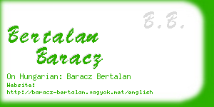 bertalan baracz business card